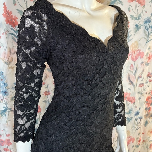 Vintage Molly Malloy Size S Black Sweetheart Cocktail Dress - Picture 3 of 12